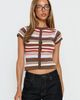 Princess Polly Lower Impact Norelai Short Sleeve Knit Top Multi Stripe - 1