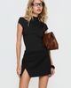 Princess Polly Lower Impact Off Kilter Split Mini Skirt Black - 2