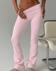Princess Polly Lower Impact Pace Setter Active Foldover Waist Flared Leggings Pink - 2