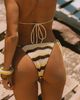 Princess Polly Lower Impact Passiona Sequin Tie Side Bikini Bottom Butter / Chocolate - 1
