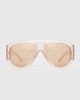 Princess Polly Lower Impact Porschia Sunglasses Clear / Amber - 1