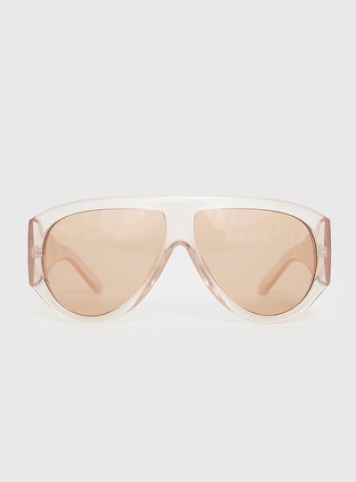 Princess Polly Lower Impact Porschia Sunglasses Clear / Amber