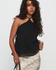 Princess Polly Lower Impact Rafaella Halter Top Black - 2