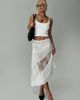 Princess Polly Lower Impact Rennar Maxi Skirt White / Polka Dot Petite - 2