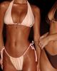 Princess Polly Lower Impact Rissa Scrunch Tie Side Bikini Bottoms Pink Stripe - 2