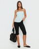 Princess Polly Lower Impact Rosecliff Ruched Longline Top Mint - 1