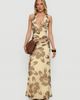 Princess Polly Lower Impact Roselin Mesh Maxi Skirt Brown Floral - 1