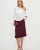 Princess Polly Lower Impact Rosette Frill Midi Skirt Currant - 1
