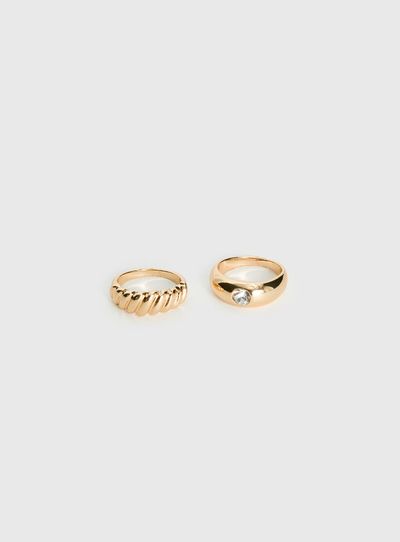 Princess Polly Lower Impact Solarah Ring Pack Gold
