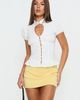 Princess Polly Lower Impact Sparky Mid Rise Skort Lemon Yellow - 1