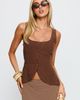 Princess Polly Lower Impact Spirito Vest Top Brown - 1