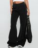 Princess Polly Lower Impact Summits Flared Track Pants Washed Black - 1