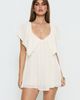 Princess Polly Lower Impact Sun Spirit Plunge Flowy Playsuit Cream - 1