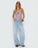 Princess Polly Lower Impact Sunbathing Hardware Detail Bodysuit Pink - 1