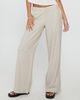 Princess Polly Lower Impact Syrena Tailored Wide Leg Pant Natural - 1