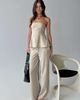Princess Polly Lower Impact Syrena Tailored Wide Leg Pant Natural - 2