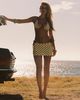 Princess Polly Lower Impact Tenya Swim Skort Yellow / Brown Polka Dot - 1