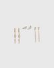 Princess Polly Lower Impact Think Later Diamante Earring Pack Gold - 1