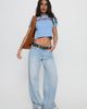 Princess Polly Lower Impact This And Yap Graphic Top Blue / Red - 1