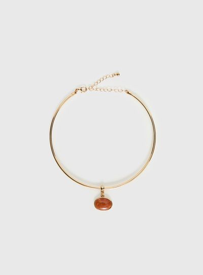 Princess Polly Lower Impact Tiera Gemstone Pendant Necklace Gold