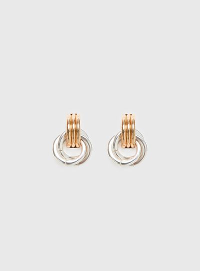 Princess Polly Lower Impact Trishy Linked Earrings Gold / Silver