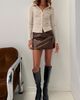 Princess Polly Lower Impact Vivienna Faux Leather Mini Skirt Brown - 2