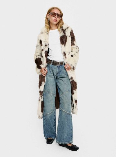 Princess Polly Lower Impact Winter Breeze Faux Fur Coat Multi