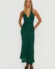 Princess Polly Luannie Halter Scarf Tie Maxi Dress Emerald - 2