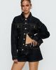 Princess Polly Mackenza Mid Rise Denim Shorts Raw Denim - 1