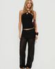 Princess Polly Margalo Sheer Layered Pants Black - 1