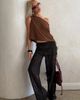 Princess Polly Margalo Sheer Layered Pants Black - 2