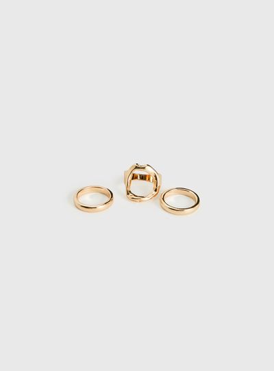 Princess Polly Mark My Words Ring Pack Gold