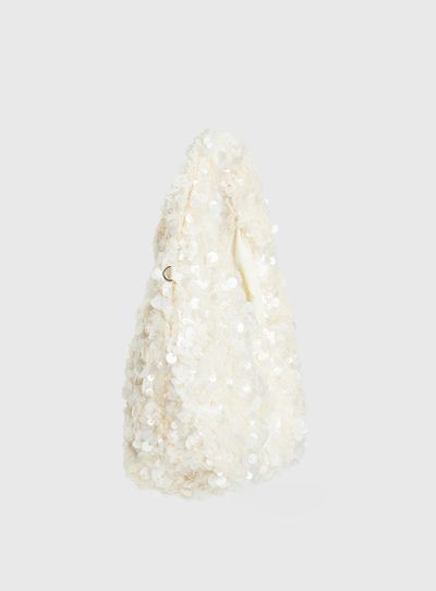 Princess Polly Midnights Sequin Shoulder Bag White