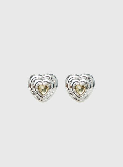 Princess Polly Missouri Stud Earrings Silver / Butter