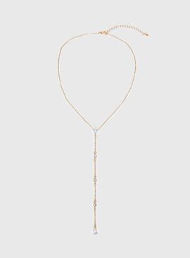 Princess Polly Morelia Diamante Y Necklace Gold