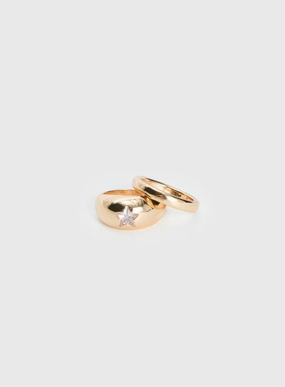 Princess Polly Nights Like This Ring Pack Gold