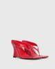 Princess Polly Nylah Wedge Heels Red Croc - 1