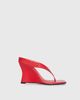 Princess Polly Nylah Wedge Heels Red Croc - 2