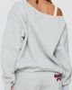 Princess Polly Princess Polly Aaleah Off Shoulder Graphic Sweatshirt - 2