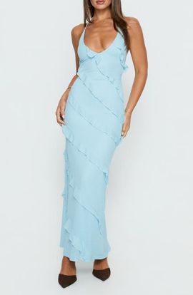 Princess Polly Princess Polly Adesta Frill Halter Maxi Dress