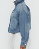 Princess Polly Princess Polly Alfea Funnel Neck Denim Bomber Jacket - 3