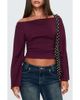 Princess Polly Princess Polly Anastasie Off the Shoulder Long Sleeve Top - 1