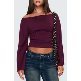 Princess Polly Princess Polly Anastasie Off the Shoulder Long Sleeve Top