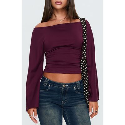 Princess Polly Princess Polly Anastasie Off the Shoulder Long Sleeve Top