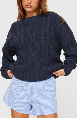 Princess Polly Princess Polly Anaya Oversize Aran Knit Sweater