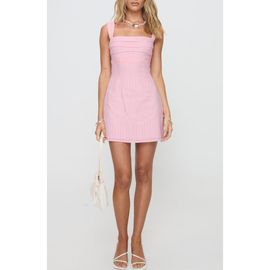 Princess Polly Princess Polly Anyone But You Tie Back Sleeveless Cotton Minidress