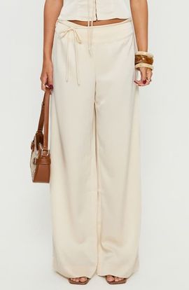 Princess Polly Princess Polly Aubrette Satin Wide Leg Pants