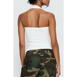Princess Polly Princess Polly Baseline Scoop Halter Rib Tank