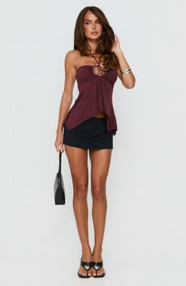 Princess Polly Princess Polly Betsey Ring Detail Tie Neck Halter Top