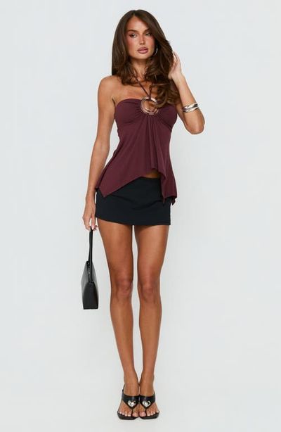 Princess Polly Princess Polly Betsey Ring Detail Tie Neck Halter Top